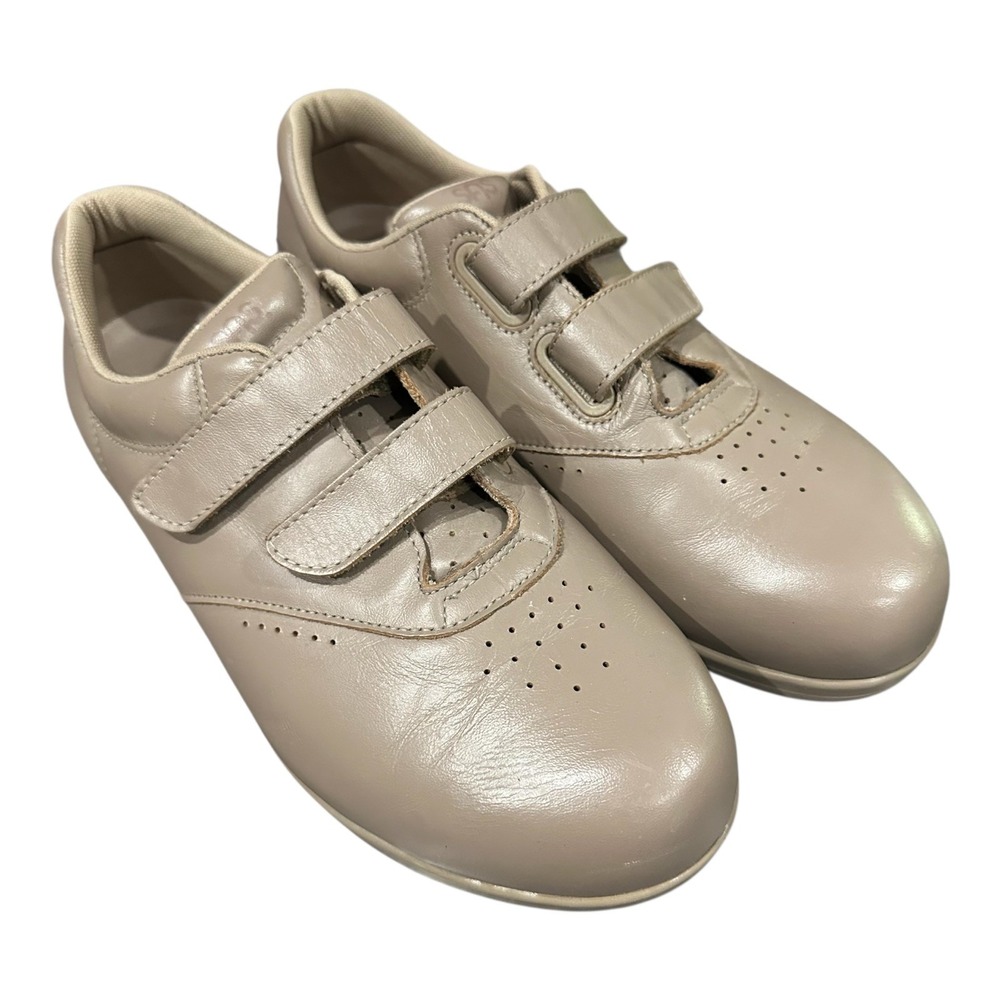 SAS Me Too EZ Straps‎ Women's 8.5 Wide Wide Walking Comfort Shoes Mocha Leather